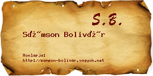 Sámson Bolivár névjegykártya